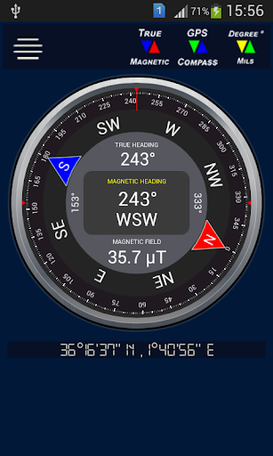Android application Compass screenshort