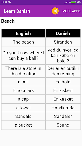 Learn Danish Screen 3