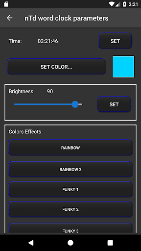 Android application nTd Word Clock screenshort