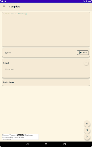 Compiler O Code and Run IDE