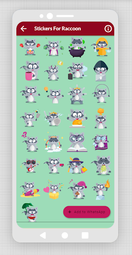 Stickers For Raccoon Screen 3