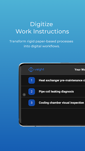 Android application VSight Workflow screenshort