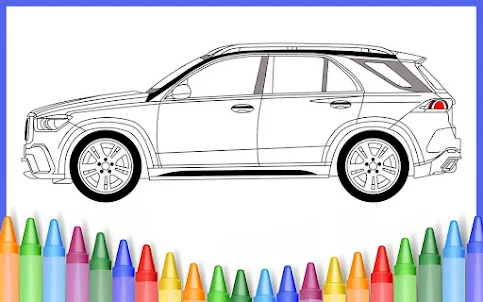 Car colouring and drawing game