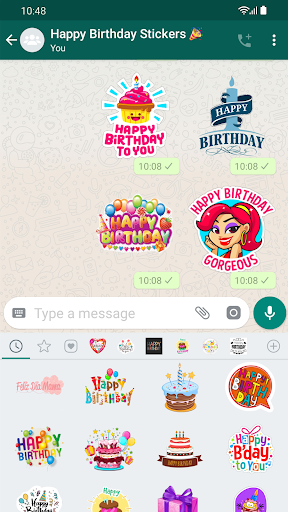 Stickers Happy Birthday Screen 3