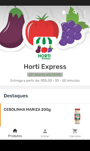 Android application Horti Express screenshort