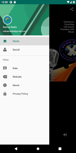 Android application Nsima Radio screenshort