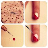 Nail art tutorial step by step icon