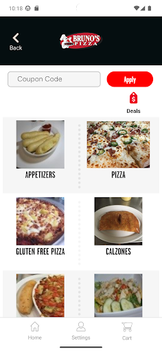 Screenshot of Bruno’s Pizza