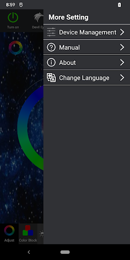 Colors control Screen 3