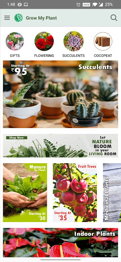 Android application Grow My Plant screenshort