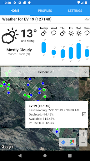 Android application AquaCheckWEB screenshort