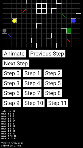 Ricochet Robot Solver Screen 2