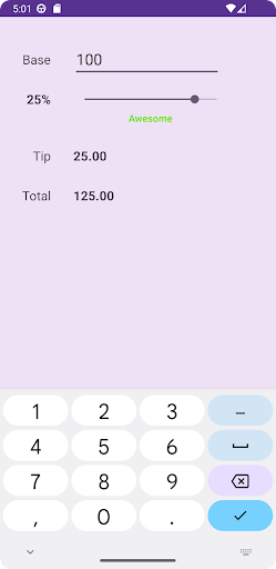 Tip Calculator - Made by Ajwad Screen 2