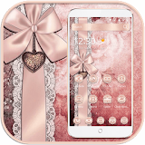 Rose Gold Pink Bow Theme icon