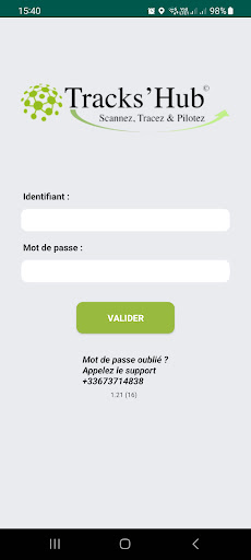 Android application TRACKSHUB screenshort