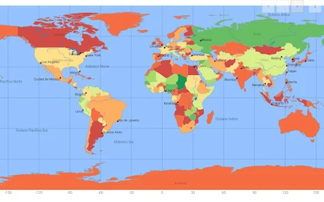 MAPAMUNDI, Mapas del mundo: Relieve, Países, Continentes…