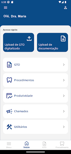 Android application Aplicativo do Prestador screenshort