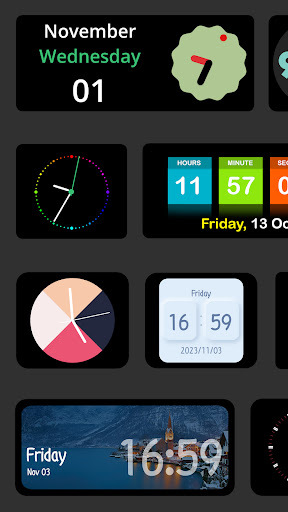 Android application Widget IOS - Clock Widgets screenshort