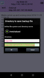 eXport-it server Screenshot