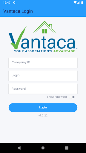 Android application Vantaca screenshort