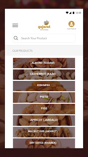 Android application Gujarat Dry Fruit Stores screenshort