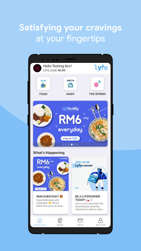 Android application Lyfe - Food Delivery screenshort