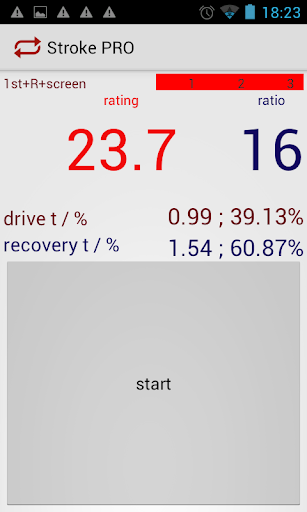 Android application Stroke counter PRO screenshort