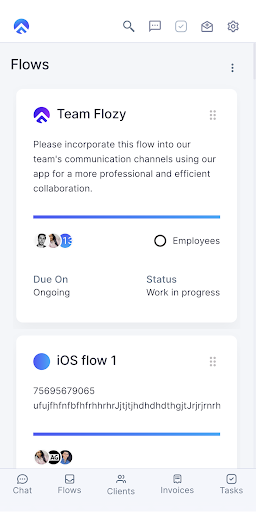 Android application Flozy screenshort