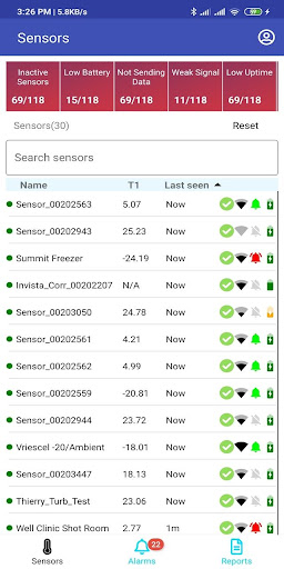 Android application Sentinel Next 2.0 screenshort