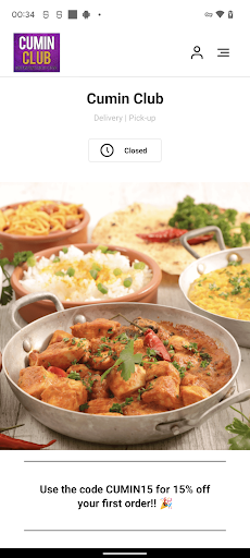 Android application Cumin Club London UK screenshort