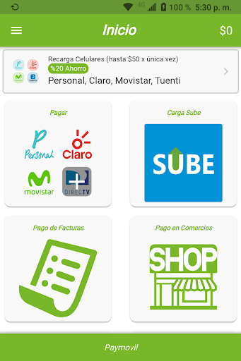 Android application Paymovil screenshort
