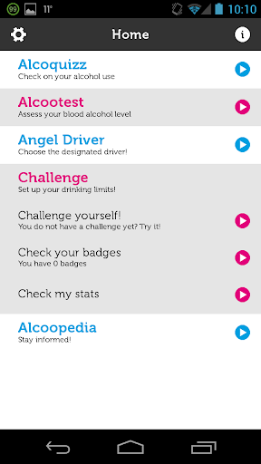 AlcooQuizz Screen 2