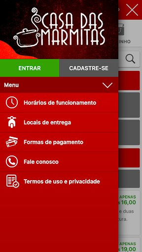 Android application Casa das Marmitas screenshort
