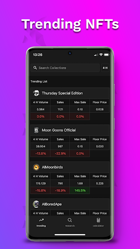 NFTinit - NFT Statistics Screen 3