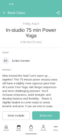 Twist Yoga Studio Screen 3