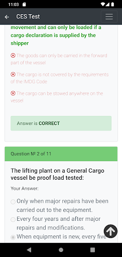 Android application General cargo CHaS Management screenshort