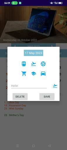 Android application Sweden Calendar screenshort