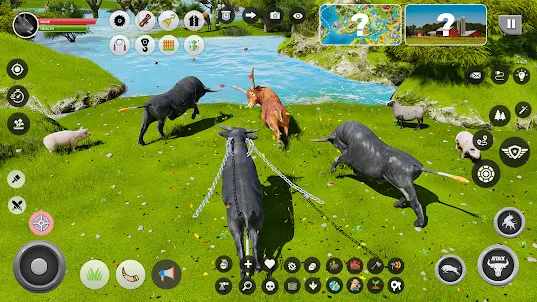 Trò chơi Wild Bull Attack Cow