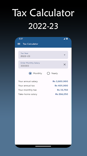 Tax Calculator 2023-24 Screen 2