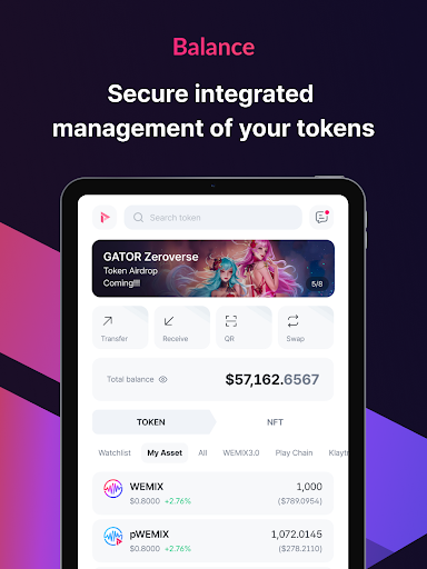 Screenshot of PLAY Wallet (WEMIX)