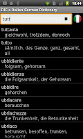screenshot of Italian - German offline dict.