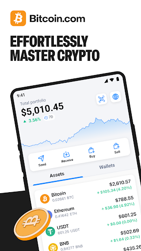 Screenshot of Bitcoin.com Wallet: Buy, Sell