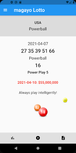 Android application magayo Lotto screenshort