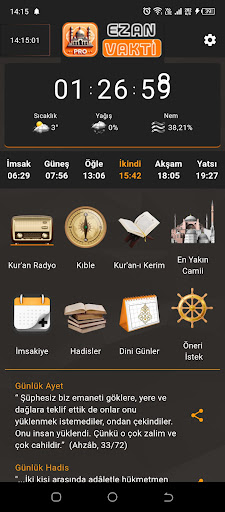 Ezan Vakti Pro Screenshot 1 - AppWisp.com
