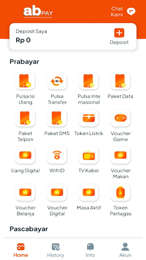 AB Pay | Pulsa & Bayar Tagihan Screen 2