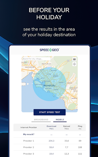 Screenshot of Speed Test by SPEEDGEO