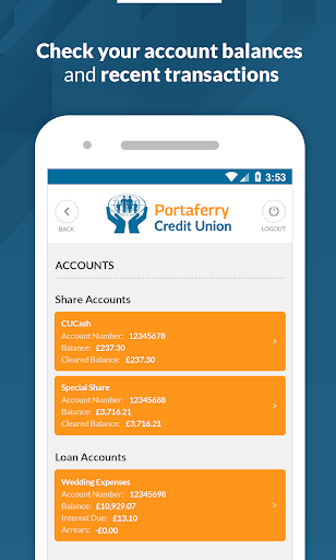 Portaferry Credit Union Screen 2