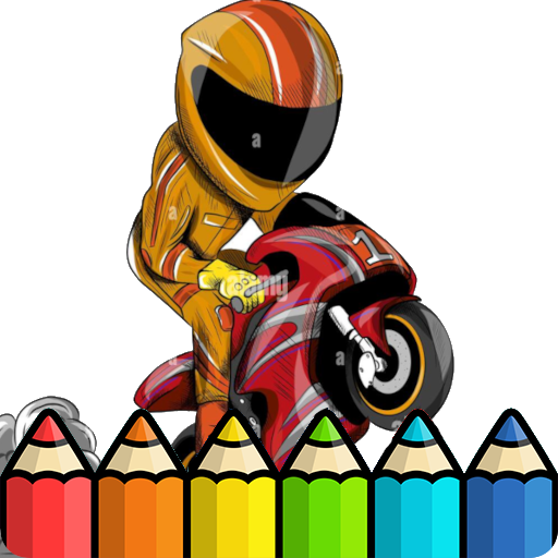 coloring motorbike racing