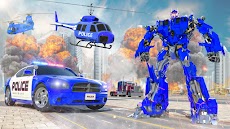 ヘリコプターロボットゲーム | 車飛ぶ警察シミュレータのおすすめ画像4