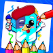 Bluey Coloring Book and Quiz - Androidアプリ